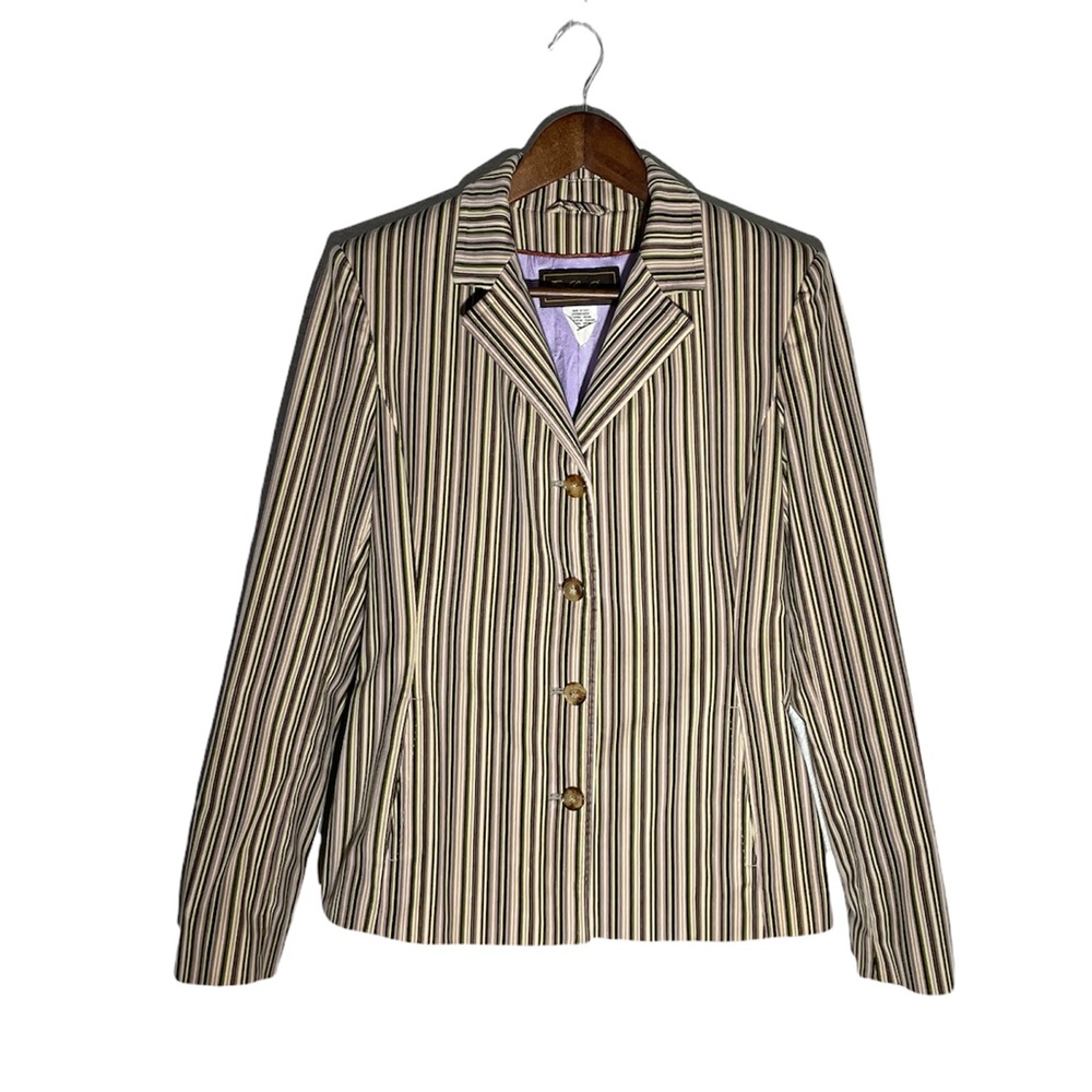 Loro Piana Vintage Velvet and Silk Striped Blazer